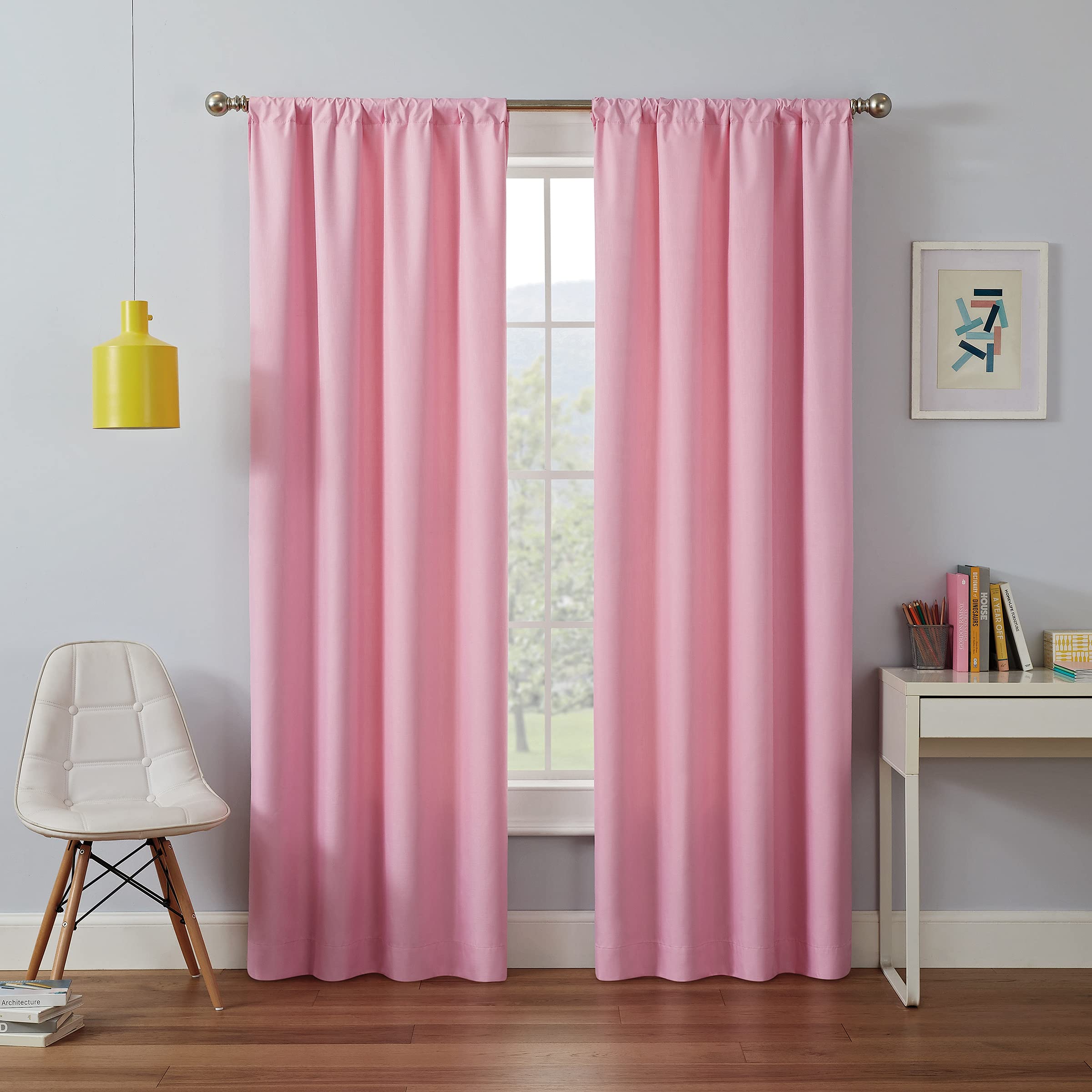 Amazon.com: Sky Wave 100% Blackout Polyester Rod Pocket Hanging